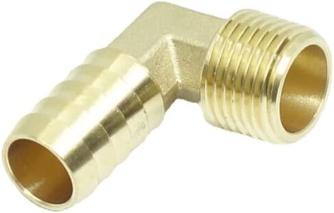 1 قطعة خرطوم نحاسي تركيب 90 درجة الكوع محول 5/8 "بارب x 1/2 NPT ذكر الأنابيب in Kuwait