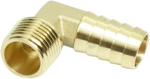 1 قطعة خرطوم نحاسي تركيب 90 درجة الكوع محول 5/8 "بارب x 1/2 NPT ذكر الأنابيب in Kuwait