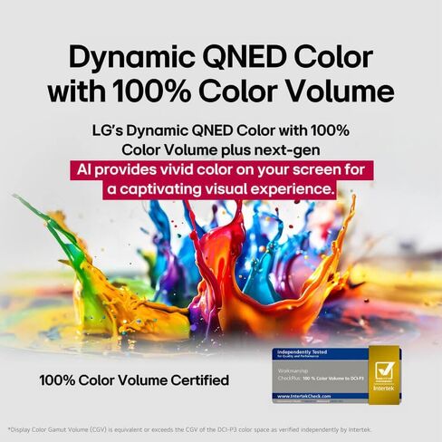 تلفزيون LG 100 بوصة فئة QNED AI 4K QNED85A Series تلفزيون ذكي مع صورة AI، صوت AI، HDR10، AI Super Upscaling 4K، وضع صانع الأفلام، Wow Orchestra، Alexa المدمج (100QNED85AU، 2025) (متجدد) in Kuwait