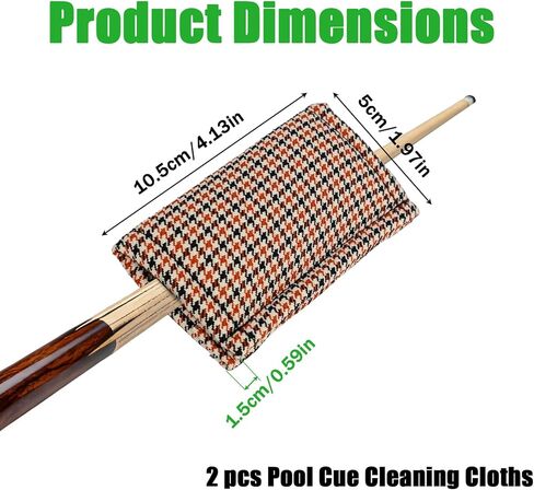 2pcs Pool Cue Cleaning Towels, Cotton Linen Pool Cue Cleaning Cloths Snooker Billiard Accessory Maintenance Tools for Smooth Gliding & Stain Purifying in Kuwait