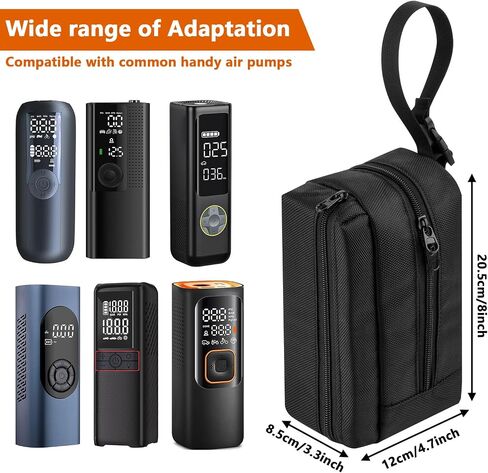 حقيبة حمل لجهاز Airmoto /Fanttik X8 for APEX/ for Woowind LP1 مضخة هواء محمولة، ضاغط هواء 120 رطل لكل بوصة مربعة منفاخ إطارات السيارة والدراجة وحامل تخزين لكابل USB والموصل والملحقات in Saudi Arabia