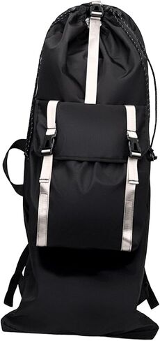 harayaa Skateboard Backpack Large Capacity Longboard Bag Shoulder Bag Organizer Waterproof Oxford Cloth Reflective Straps Suitable for Travel Outdoor Commutin in Kuwait