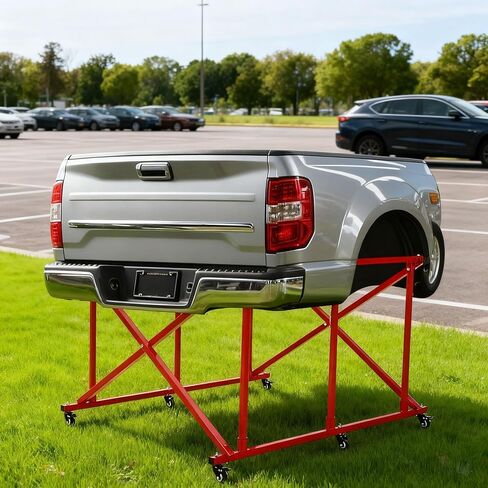 GarveeTech Foldable Truck Bed Cart - Heavy Duty 800 lbs Capacity Auto Parts Dolly w/6 Casters, Durable Steel Folding Transporter for Pickup Truck Storage & Workshop in Kuwait