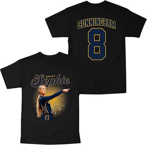 Sophie Cunningham Point Shirt Indiana Basketball #8 T-Shirt Men Women Printed 2 Sides Multicolor in Kuwait