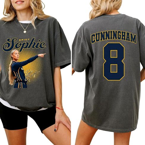 Sophie Cunningham Point Shirt Indiana Basketball #8 T-Shirt Men Women Printed 2 Sides Multicolor in Kuwait