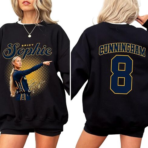 Sophie Cunningham Point Shirt Indiana Basketball #8 T-Shirt Men Women Printed 2 Sides Multicolor in Kuwait