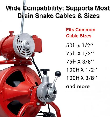 Drain Snake Drill Attachment, 9-Piece Root Cutter for Drain Cleaning, Manganese Steel – Compatible with 50-100FT AC Machines, for Pipe Clog Removal, Fits 5/16"-3/4" Cables in Kuwait