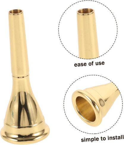 Copper French Horn Mouthpiece Elegant Metal Replacement for Beginners Professionals Smooth Surface for Rich Sound Stylish Design for Music Instrument Accessories in Kuwait