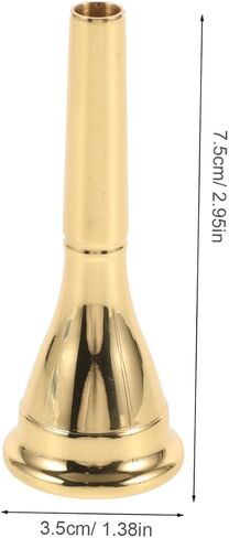 Kisangel French Horn Mouthpiece Copper Plated Replacement for Horn Musical Instruments Durable and Easy to Use for Beginners and Stage Performances Smooth Design for Optimal Sound Quality in Kuwait