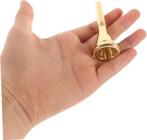 Kisangel French Horn Mouthpiece Copper Plated Replacement for Horn Musical Instruments Durable and Easy to Use for Beginners and Stage Performances Smooth Design for Optimal Sound Quality in Kuwait