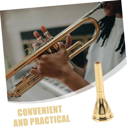 Kisangel French Horn Mouthpiece Copper Plated Replacement for Horn Musical Instruments Durable and Easy to Use for Beginners and Stage Performances Smooth Design for Optimal Sound Quality in Kuwait