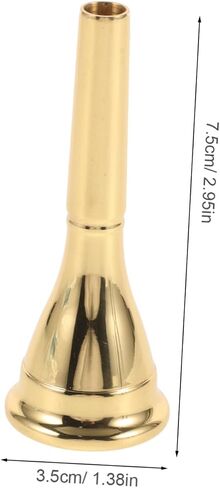 Toddmomy Portable French Horn Mouthpiece Brass Plated Copper Music Instrument Accessory for Exceptional Sound Control and Performance for Concerts and Gatherings in Kuwait
