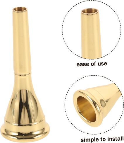 Toddmomy Portable French Horn Mouthpiece Brass Plated Copper Music Instrument Accessory for Exceptional Sound Control and Performance for Concerts and Gatherings in Kuwait