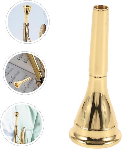 Toddmomy Portable French Horn Mouthpiece Brass Plated Copper Music Instrument Accessory for Exceptional Sound Control and Performance for Concerts and Gatherings in Kuwait