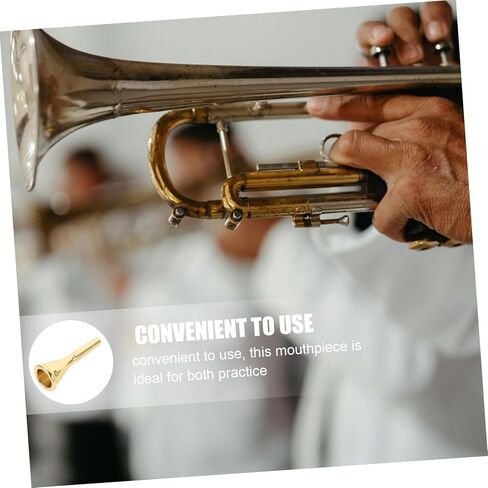 Toyvian Portable French Horn Mouthpiece Elegant Plated Replacement Part Suitable for Horn Musical Instruments Safe and Smooth Design Durable Metal Construction in Kuwait