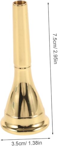 TOYANDONA Portable French Horn Mouthpiece Plated Brass Horn Accessory for Enhanced Performance Music Instrument Supplies for Daily Use Smooth Finish for Confidence in Play in Kuwait