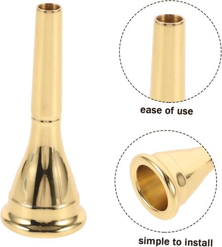 TOYANDONA Portable French Horn Mouthpiece Plated Brass Horn Accessory for Enhanced Performance Music Instrument Supplies for Daily Use Smooth Finish for Confidence in Play in Kuwait