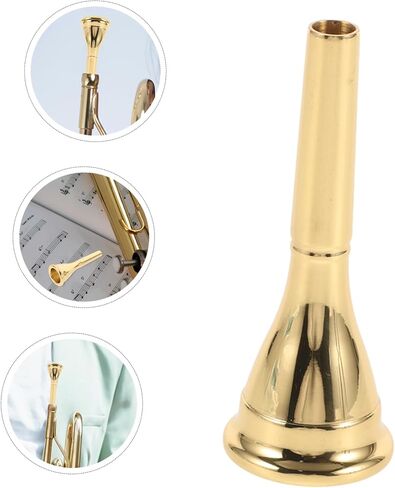 TOYANDONA Portable French Horn Mouthpiece Plated Brass Horn Accessory for Enhanced Performance Music Instrument Supplies for Daily Use Smooth Finish for Confidence in Play in Kuwait
