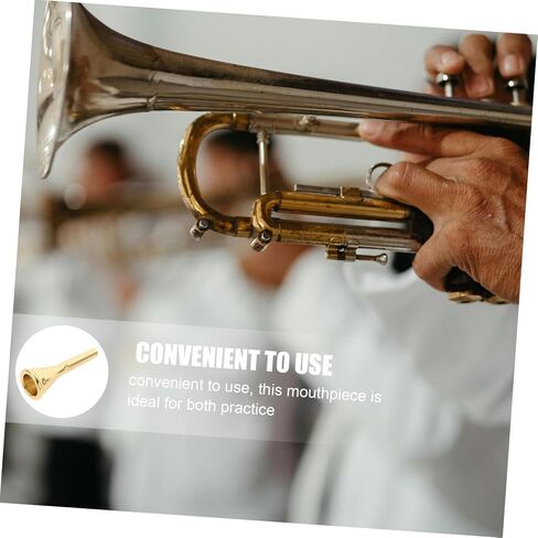 TOYANDONA Portable French Horn Mouthpiece Plated Brass Horn Accessory for Enhanced Performance Music Instrument Supplies for Daily Use Smooth Finish for Confidence in Play in Kuwait