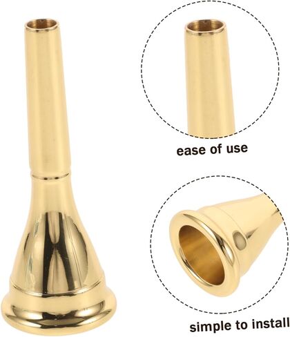 BESPORTBLE French Horn Mouthpiece Copper Replacement Accessory for Horn Players Durable Metal Design for Exceptional Sound Control and Versatile Use Concerts and Events in Kuwait