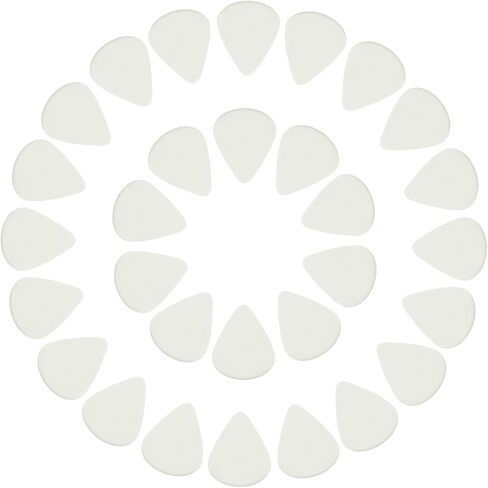 اعواد جيتار MECCANIXITY، 40 قطعة بسمك 0.81 مم سميكة غير لامعة غير قابلة للانزلاق ريشة جيتار باس من أجل القيثارة الكهربائية الصوتية، أبيض in Kuwait