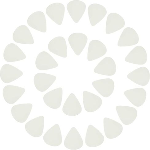 اعواد جيتار MECCANIXITY، 40 قطعة بسمك 0.81 مم سميكة غير لامعة غير قابلة للانزلاق ريشة جيتار باس من أجل القيثارة الكهربائية الصوتية، أبيض in Kuwait