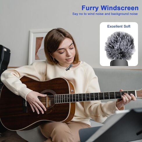 8-Piece Lavalier Microphone Windscreen Set - Plush windscreen and Sponge Cover for mini Microphones to Reduce Noise During podcasts, interviews, Live Streams, and More. (for 8mm Microphones) in Saudi Arabia