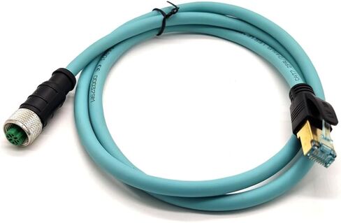 M12 4 Pin D Code أنثى إلى RJ45 Plug High Flex Cat7 كابل إيثرنت PVC الصناعي 1M in Kuwait