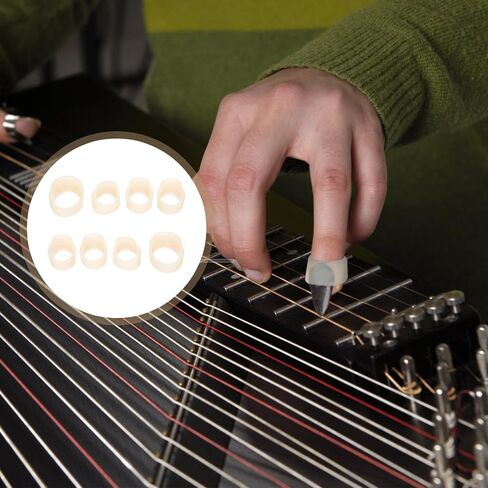 FRCOLOR مجموعتان من أغطية حماية الأظافر Guzheng من السيليكون لحماية أظافر الأصابع واليد اليمنى اليسرى للبالغين وإكسسوارات ممارسة اللعب Guzheng in Kuwait