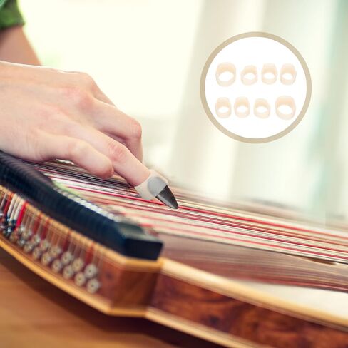 FRCOLOR مجموعتان من أغطية حماية الأظافر Guzheng من السيليكون لحماية أظافر الأصابع واليد اليمنى اليسرى للبالغين وإكسسوارات ممارسة اللعب Guzheng in Kuwait