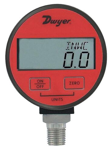 مقياس الضغط الرقمي Dwyer®، DPGA-08، دقة 1%، الهواء والغازات المتوافقة، 0-100 رطل لكل بوصة مربعة in Kuwait