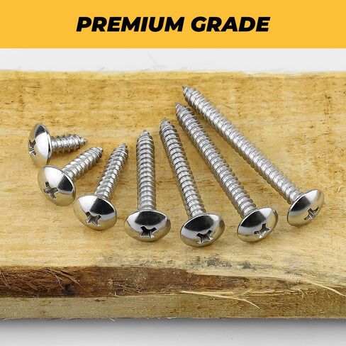 75pk #14 × 3/4 بوصة براغي فيليبس تروس ذاتية التنصت، 304SS + لقمة | تتضمن لقمة 50 مم، 18-8 من الفولاذ المقاوم للصدأ 304، للخشب والمعادن والبلاستيك، رأس تروس عريض لتثبيت آمن in Kuwait