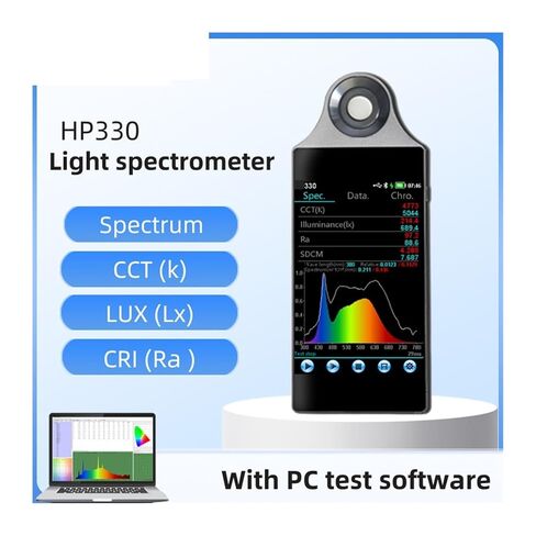 مقياس الطيف، جهاز قياس الطيف الضوئي HP330 المحمول، جهاز قياس درجة حرارة اللون لقياس الإضاءة الاحترافي in Kuwait