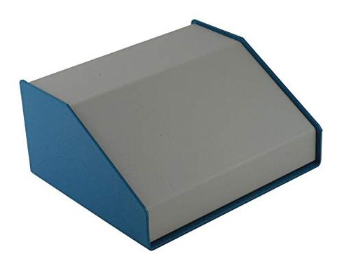 HAMMOND 1456FE3WHBU - حاوية معدنية من الألومنيوم، وحدة تحكم مائلة، تصنيف IP31، أزرق، 76 مم (عبوة من قطعتين) in Kuwait