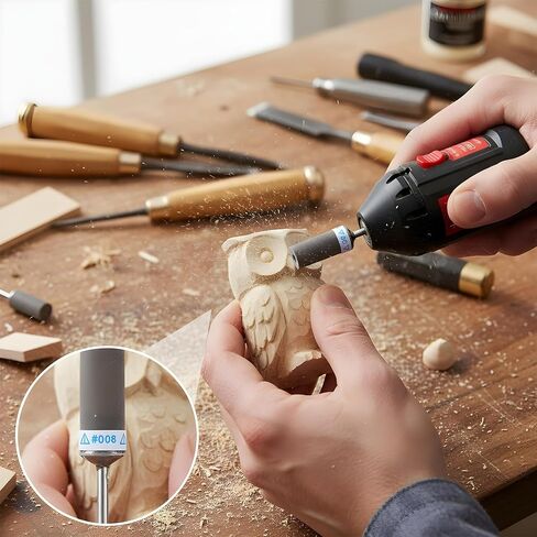 Nogeqi 6 Pcs 400-2000 Grit Sanding Bits for Rotary Tools, Sanding Drums for Rotary Tool with 1/8"(3mm) Shank, Sandpaper Sticks Set for Plastic Wood Metal Grinding Polishing in Kuwait