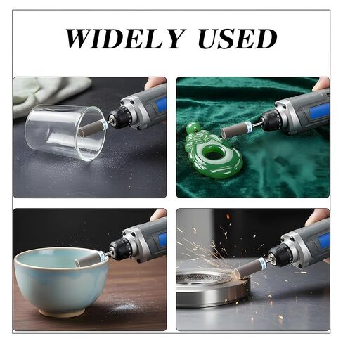 Nogeqi 6 Pcs 400-2000 Grit Sanding Bits for Rotary Tools, Sanding Drums for Rotary Tool with 1/8"(3mm) Shank, Sandpaper Sticks Set for Plastic Wood Metal Grinding Polishing in Kuwait