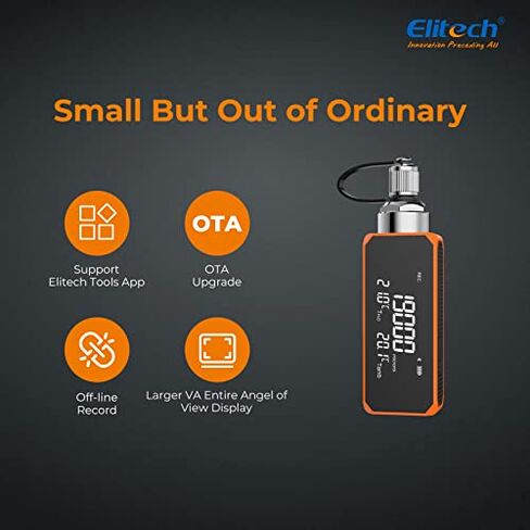 مجموعة أدوات التشخيص والإخلاء الذكية من Elitech - PT-500PRO+ أجهزة قياس الضغط العالي المنخفضة وPT-800PRO+ مع مقياس فراغ VGW-Mini - تسخين تلقائي/تبريد فرعي، مجموعة متعددة للتحكم في التطبيق لإصلاح التيار المتردد in Kuwait