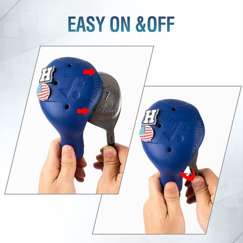 Golf Club Covers 4pcs and 25pcs Pet Pins, Plastic Golf Head Covers for Driver Fairway Woods Hybrid, Driver Headcover Fit All Right-Handed Golf Clubs, Easy On Off, Washable, Funny in Kuwait