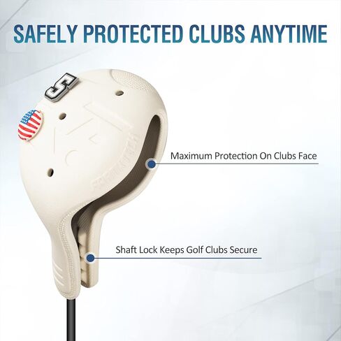 Golf Club Covers 4pcs and 25pcs Pet Pins, Plastic Golf Head Covers for Driver Fairway Woods Hybrid, Driver Headcover Fit All Right-Handed Golf Clubs, Easy On Off, Washable, Funny in Kuwait