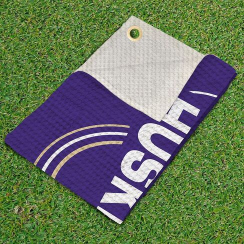 منشفة جولف Northwest NCAA Washington Huskies، نسيج وافل من الألياف الدقيقة مرخص رسميًا، ماص مقاس 16 × 25 بوصة، ملحق تنظيف النادي، تصميم قطرات in Kuwait