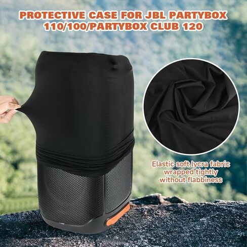 غطاء حماية من الغبار لجهاز JBL Partybox 100/110/Partybox Club 120 مكبر صوت محمول للحفلات، جراب غبار من الليكرا الناعم المرن المقاوم للغبار في الهواء الطلق in Kuwait