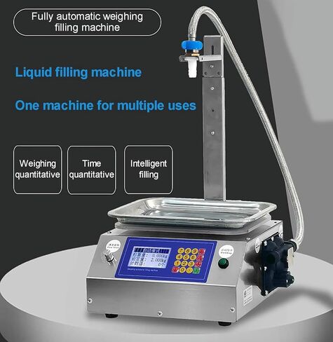 Liquid Filling Machine, Automatic Weighing Diaphragm Pump of 8-1000 G, Digital Control for Soy Sauce, Drinks, Vinegar, Milk, Alcohol, Low Viscosity Fluids in Saudi Arabia