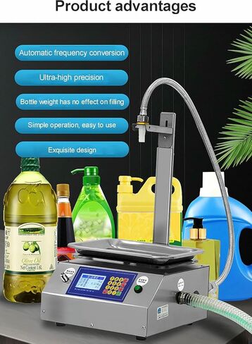 Liquid Filling Machine, Automatic Weighing Diaphragm Pump of 8-1000 G, Digital Control for Soy Sauce, Drinks, Vinegar, Milk, Alcohol, Low Viscosity Fluids in Saudi Arabia