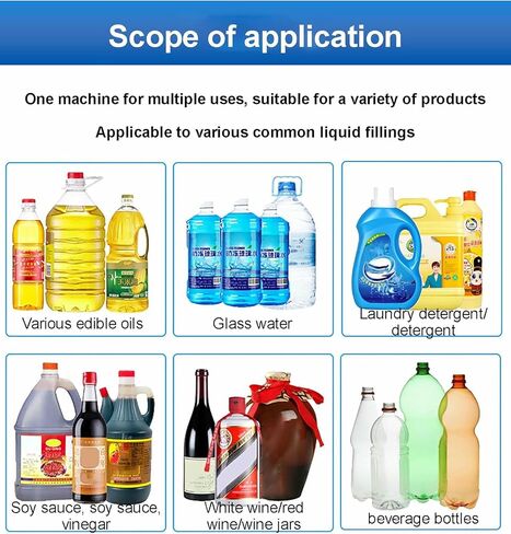 Liquid Filling Machine, Automatic Weighing Diaphragm Pump of 8-1000 G, Digital Control for Soy Sauce, Drinks, Vinegar, Milk, Alcohol, Low Viscosity Fluids in Saudi Arabia