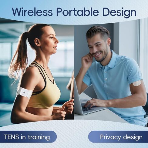 Comfytemp Wireless TENS Unit Muscle Stimulator for Pain Relief Therapy, Relieve Sciatica Rechargeable TENS Machine for Pain Management, Portable TENS Device for Back, Shoulder, Cramps Pain Relief in Kuwait