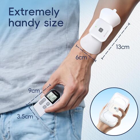 Comfytemp Wireless TENS Unit Muscle Stimulator for Pain Relief Therapy, Relieve Sciatica Rechargeable TENS Machine for Pain Management, Portable TENS Device for Back, Shoulder, Cramps Pain Relief in Kuwait