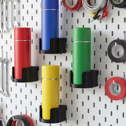 LemonRoad 4 قطع Pegboard Spray يمكن أن حامل Pegboard Accessories جدار تنظيم ربط مجلس صناديق زجاجة حامل، 2.6 بوصة قطر رذاذ يمكن كوب لربط مجلس تخزين المرآب مساحة العمل جدار المطبخ in Kuwait