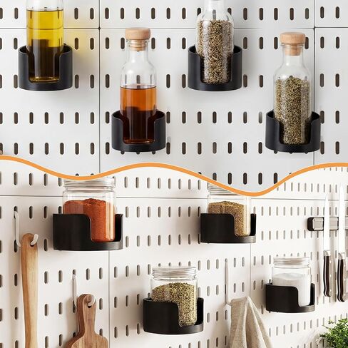LemonRoad 4 قطع Pegboard Spray يمكن أن حامل Pegboard Accessories جدار تنظيم ربط مجلس صناديق زجاجة حامل، 2.6 بوصة قطر رذاذ يمكن كوب لربط مجلس تخزين المرآب مساحة العمل جدار المطبخ in Kuwait