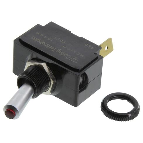 Carling Technologies LT-1511-610-012، مفتاح قارب متأرجح أصلي OEM 12 فولت، مقاوم للماء بدرجة بحرية، SPST، أحمر مضاء عند التشغيل والإيقاف، 12 فولت، 15 أمبير 125 فولت تيار متردد in Kuwait