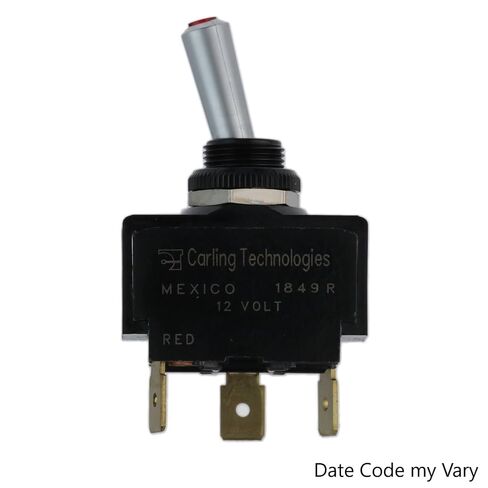 Carling Technologies LT-1511-610-012، مفتاح قارب متأرجح أصلي OEM 12 فولت، مقاوم للماء بدرجة بحرية، SPST، أحمر مضاء عند التشغيل والإيقاف، 12 فولت، 15 أمبير 125 فولت تيار متردد in Kuwait
